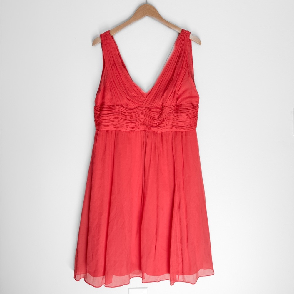 JCrew Wedding Chiffon bridesmaid dress in coral